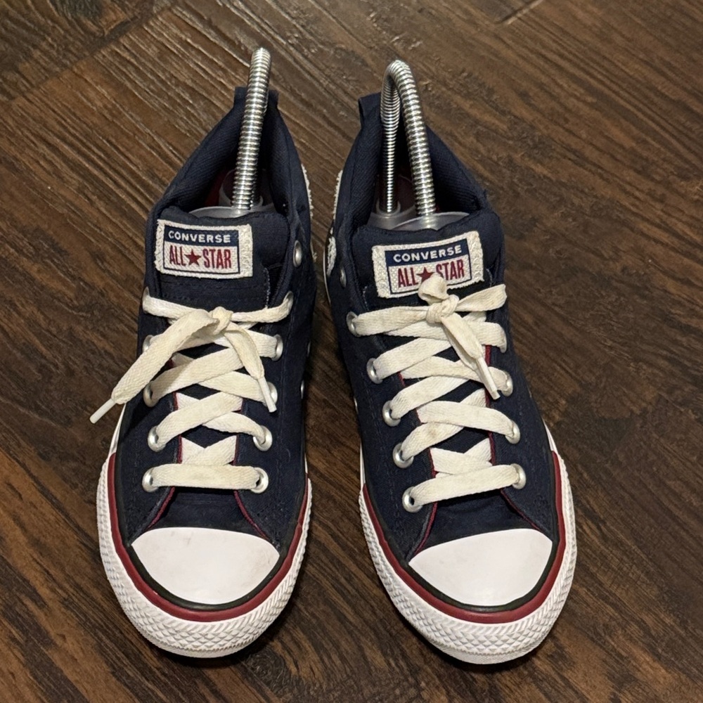 Converse Dark Blue MidTop Canvas Sneakers, Sz 5, Like New - Picture 3 of 10